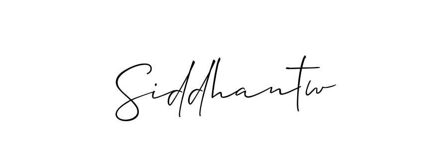 How to make Siddhantw name signature. Use Allison_Script style for creating short signs online. This is the latest handwritten sign. Siddhantw signature style 2 images and pictures png