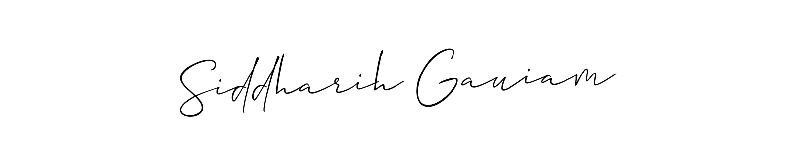 Create a beautiful signature design for name Siddharih Gauiam. With this signature (Allison_Script) fonts, you can make a handwritten signature for free. Siddharih Gauiam signature style 2 images and pictures png