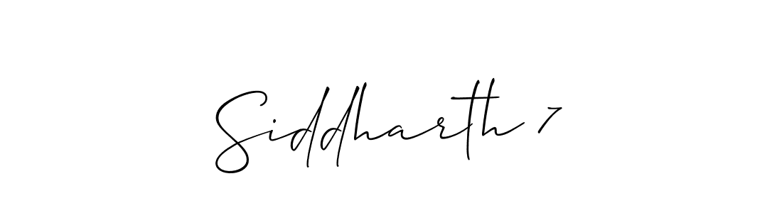 Design your own signature with our free online signature maker. With this signature software, you can create a handwritten (Allison_Script) signature for name Siddharth 7. Siddharth 7 signature style 2 images and pictures png