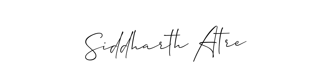 The best way (Allison_Script) to make a short signature is to pick only two or three words in your name. The name Siddharth Atre include a total of six letters. For converting this name. Siddharth Atre signature style 2 images and pictures png