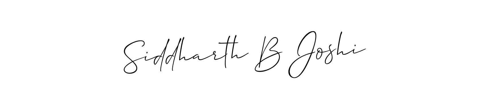 Allison_Script is a professional signature style that is perfect for those who want to add a touch of class to their signature. It is also a great choice for those who want to make their signature more unique. Get Siddharth B Joshi name to fancy signature for free. Siddharth B Joshi signature style 2 images and pictures png
