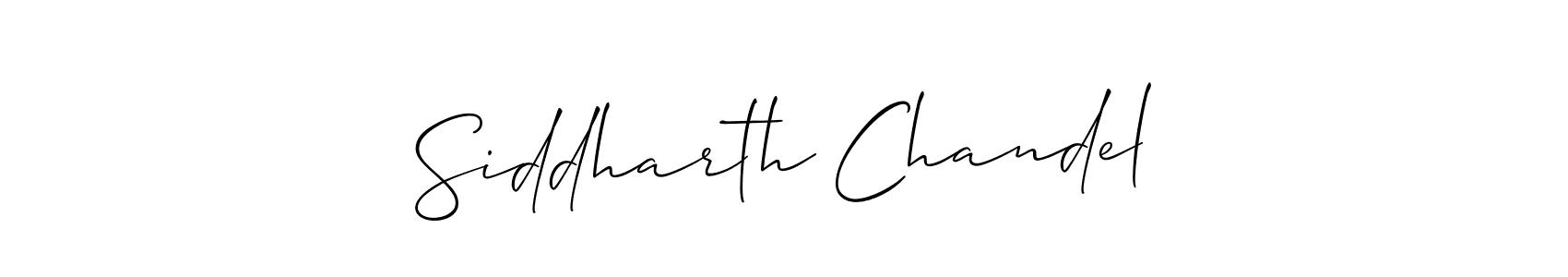 How to make Siddharth Chandel name signature. Use Allison_Script style for creating short signs online. This is the latest handwritten sign. Siddharth Chandel signature style 2 images and pictures png