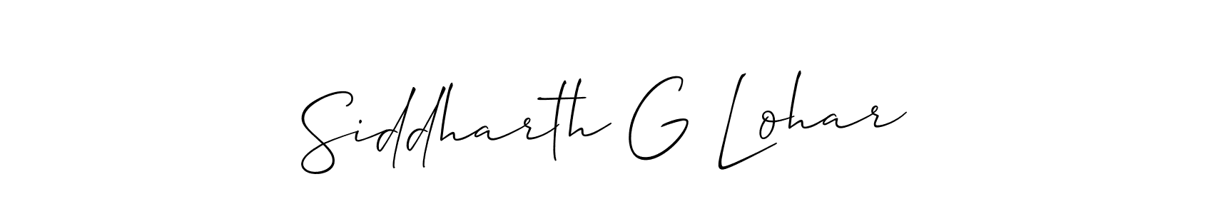 Create a beautiful signature design for name Siddharth G Lohar. With this signature (Allison_Script) fonts, you can make a handwritten signature for free. Siddharth G Lohar signature style 2 images and pictures png