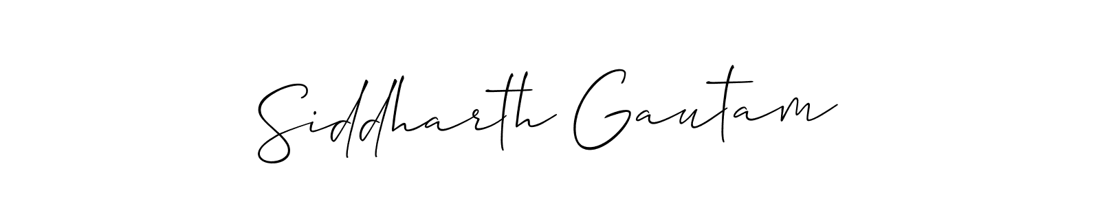 Create a beautiful signature design for name Siddharth Gautam. With this signature (Allison_Script) fonts, you can make a handwritten signature for free. Siddharth Gautam signature style 2 images and pictures png