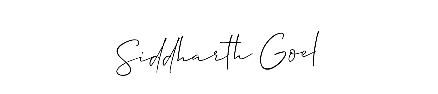 Siddharth Goel stylish signature style. Best Handwritten Sign (Allison_Script) for my name. Handwritten Signature Collection Ideas for my name Siddharth Goel. Siddharth Goel signature style 2 images and pictures png