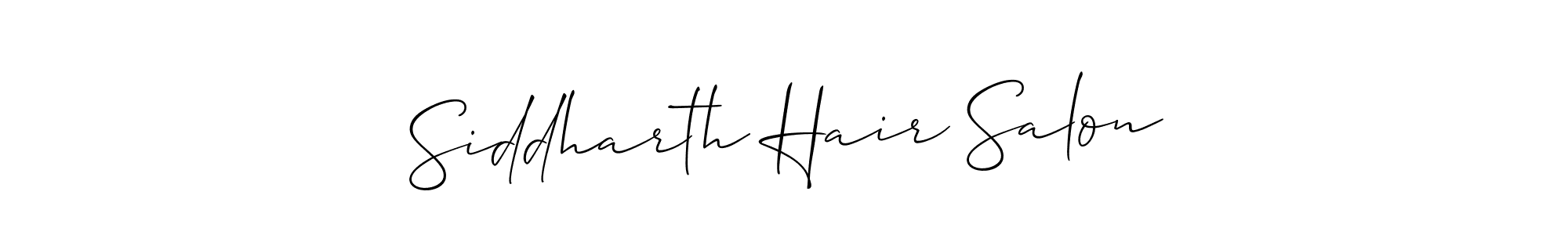 How to make Siddharth Hair Salon name signature. Use Allison_Script style for creating short signs online. This is the latest handwritten sign. Siddharth Hair Salon signature style 2 images and pictures png