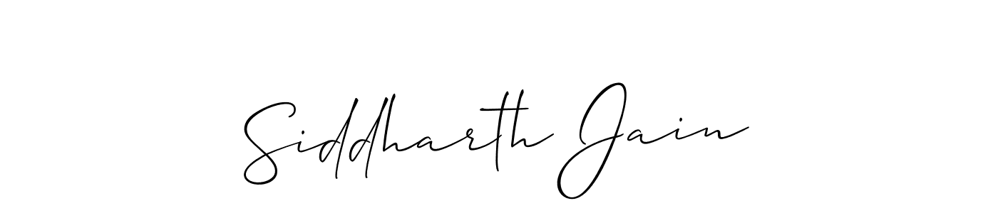 Make a beautiful signature design for name Siddharth Jain. With this signature (Allison_Script) style, you can create a handwritten signature for free. Siddharth Jain signature style 2 images and pictures png