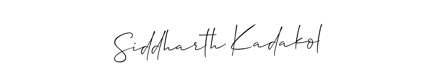 How to Draw Siddharth Kadakol signature style? Allison_Script is a latest design signature styles for name Siddharth Kadakol. Siddharth Kadakol signature style 2 images and pictures png
