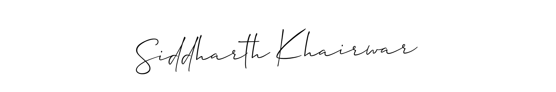 Best and Professional Signature Style for Siddharth Khairwar. Allison_Script Best Signature Style Collection. Siddharth Khairwar signature style 2 images and pictures png