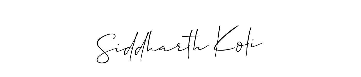 You should practise on your own different ways (Allison_Script) to write your name (Siddharth Koli) in signature. don't let someone else do it for you. Siddharth Koli signature style 2 images and pictures png