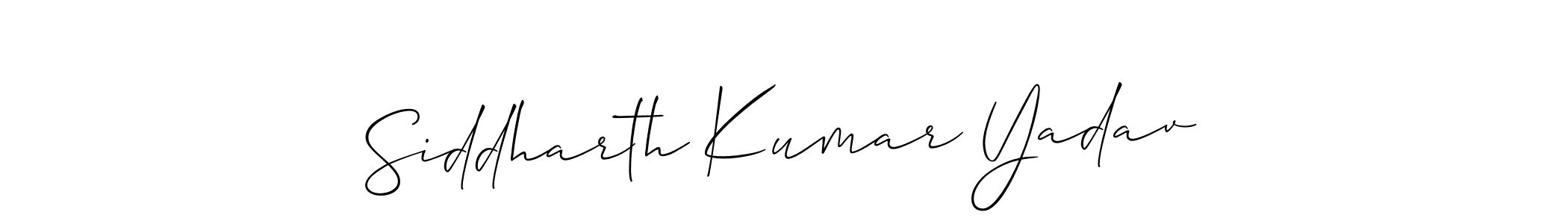 Also we have Siddharth Kumar Yadav name is the best signature style. Create professional handwritten signature collection using Allison_Script autograph style. Siddharth Kumar Yadav signature style 2 images and pictures png