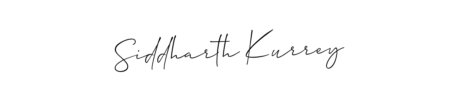 Siddharth Kurrey stylish signature style. Best Handwritten Sign (Allison_Script) for my name. Handwritten Signature Collection Ideas for my name Siddharth Kurrey. Siddharth Kurrey signature style 2 images and pictures png