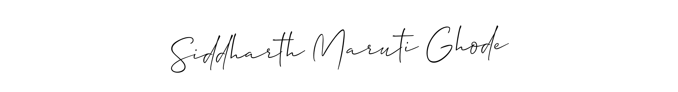 Create a beautiful signature design for name Siddharth Maruti Ghode. With this signature (Allison_Script) fonts, you can make a handwritten signature for free. Siddharth Maruti Ghode signature style 2 images and pictures png