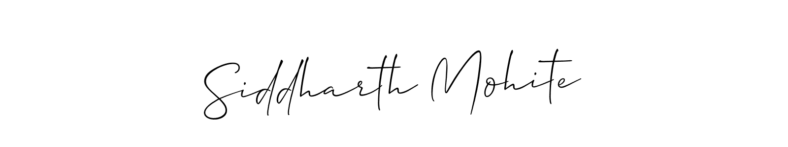 How to make Siddharth Mohite name signature. Use Allison_Script style for creating short signs online. This is the latest handwritten sign. Siddharth Mohite signature style 2 images and pictures png