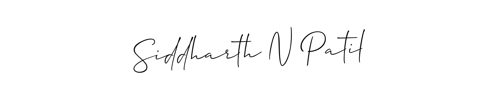 Use a signature maker to create a handwritten signature online. With this signature software, you can design (Allison_Script) your own signature for name Siddharth N Patil. Siddharth N Patil signature style 2 images and pictures png