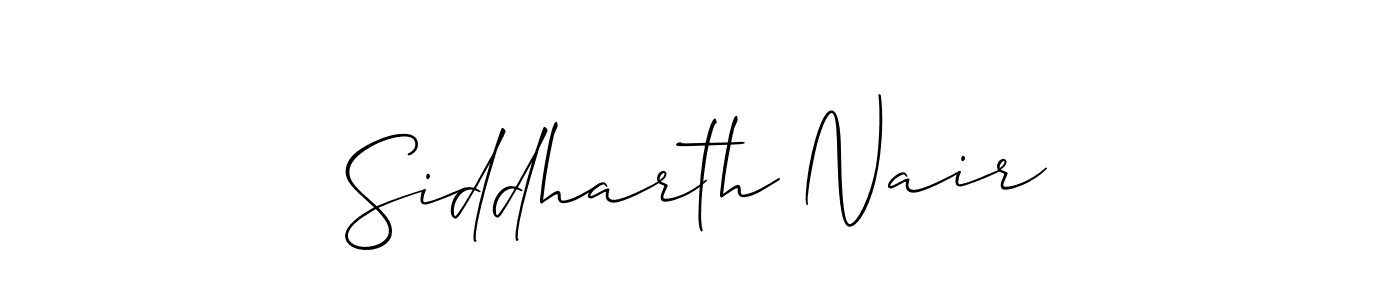 Siddharth Nair stylish signature style. Best Handwritten Sign (Allison_Script) for my name. Handwritten Signature Collection Ideas for my name Siddharth Nair. Siddharth Nair signature style 2 images and pictures png