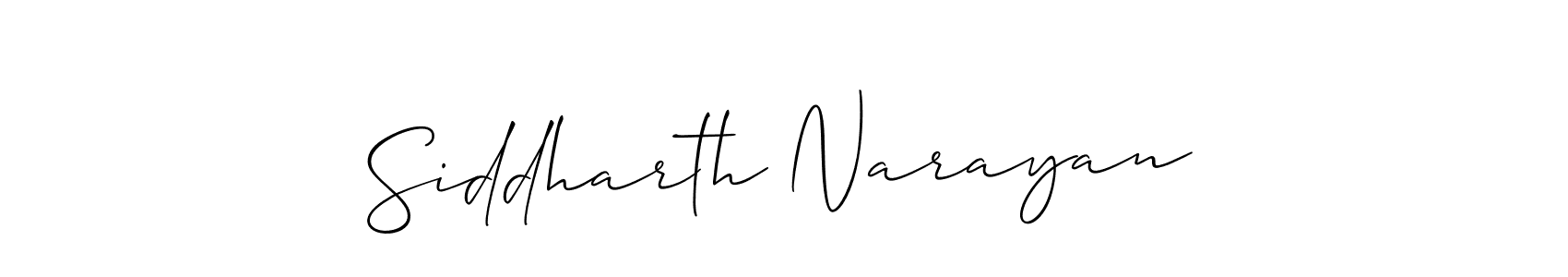 Make a beautiful signature design for name Siddharth Narayan. Use this online signature maker to create a handwritten signature for free. Siddharth Narayan signature style 2 images and pictures png