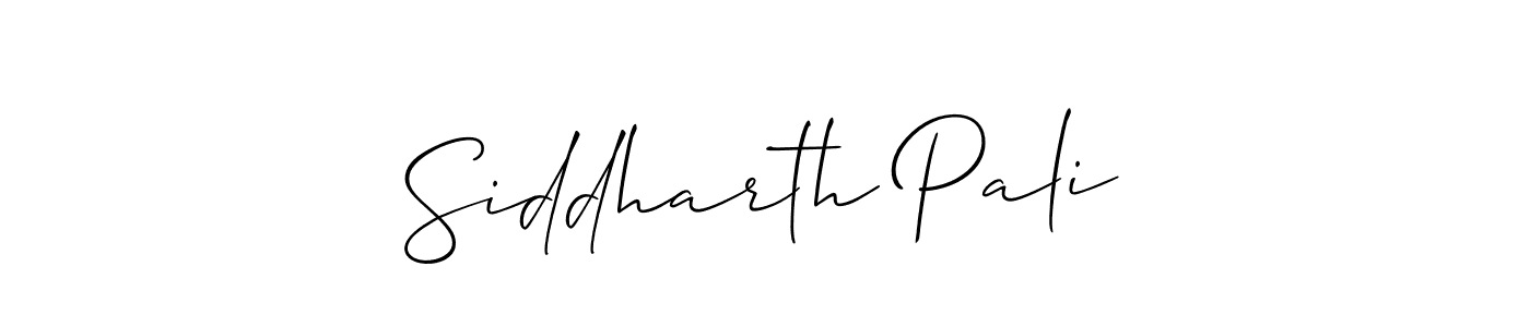 You should practise on your own different ways (Allison_Script) to write your name (Siddharth Pali) in signature. don't let someone else do it for you. Siddharth Pali signature style 2 images and pictures png