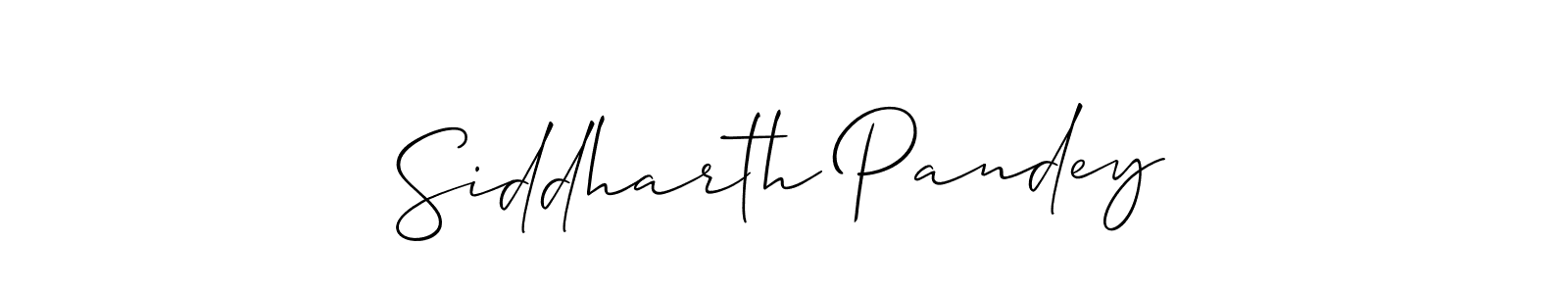 How to make Siddharth Pandey signature? Allison_Script is a professional autograph style. Create handwritten signature for Siddharth Pandey name. Siddharth Pandey signature style 2 images and pictures png