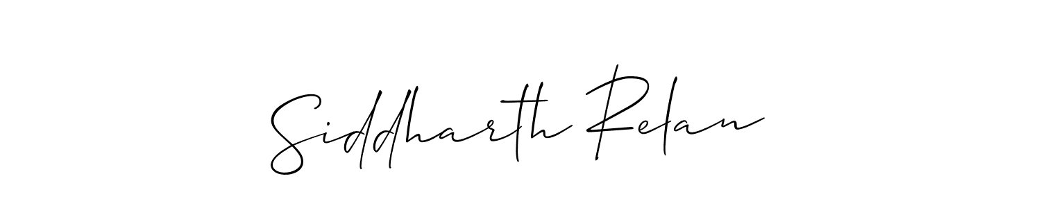 Allison_Script is a professional signature style that is perfect for those who want to add a touch of class to their signature. It is also a great choice for those who want to make their signature more unique. Get Siddharth Relan name to fancy signature for free. Siddharth Relan signature style 2 images and pictures png