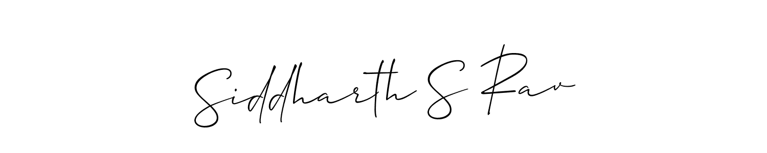 The best way (Allison_Script) to make a short signature is to pick only two or three words in your name. The name Siddharth S Rav include a total of six letters. For converting this name. Siddharth S Rav signature style 2 images and pictures png