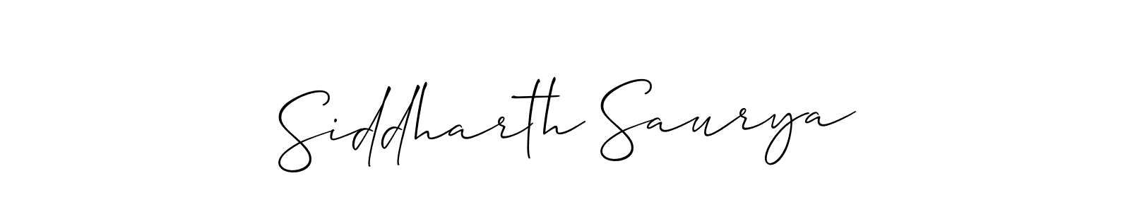 Also we have Siddharth Saurya name is the best signature style. Create professional handwritten signature collection using Allison_Script autograph style. Siddharth Saurya signature style 2 images and pictures png