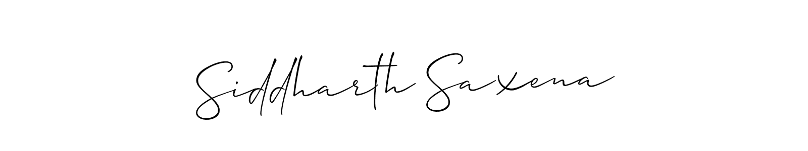 Design your own signature with our free online signature maker. With this signature software, you can create a handwritten (Allison_Script) signature for name Siddharth Saxena. Siddharth Saxena signature style 2 images and pictures png