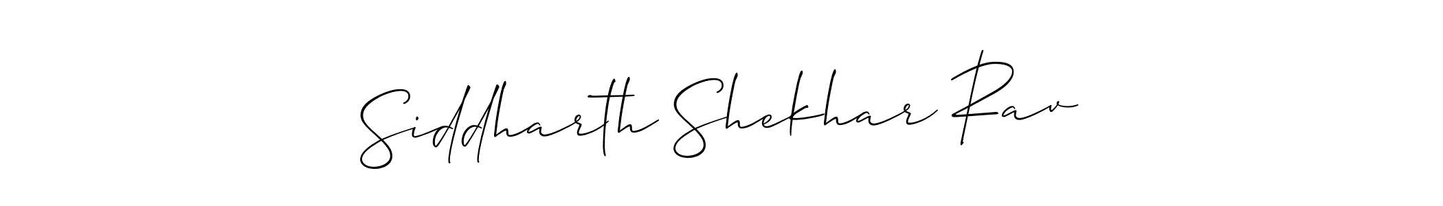 Make a beautiful signature design for name Siddharth Shekhar Rav. With this signature (Allison_Script) style, you can create a handwritten signature for free. Siddharth Shekhar Rav signature style 2 images and pictures png