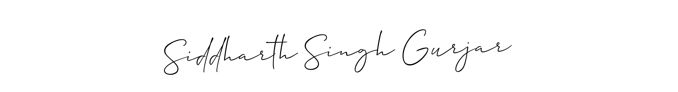 How to make Siddharth Singh Gurjar signature? Allison_Script is a professional autograph style. Create handwritten signature for Siddharth Singh Gurjar name. Siddharth Singh Gurjar signature style 2 images and pictures png