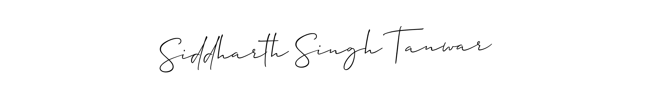 Allison_Script is a professional signature style that is perfect for those who want to add a touch of class to their signature. It is also a great choice for those who want to make their signature more unique. Get Siddharth Singh Tanwar name to fancy signature for free. Siddharth Singh Tanwar signature style 2 images and pictures png