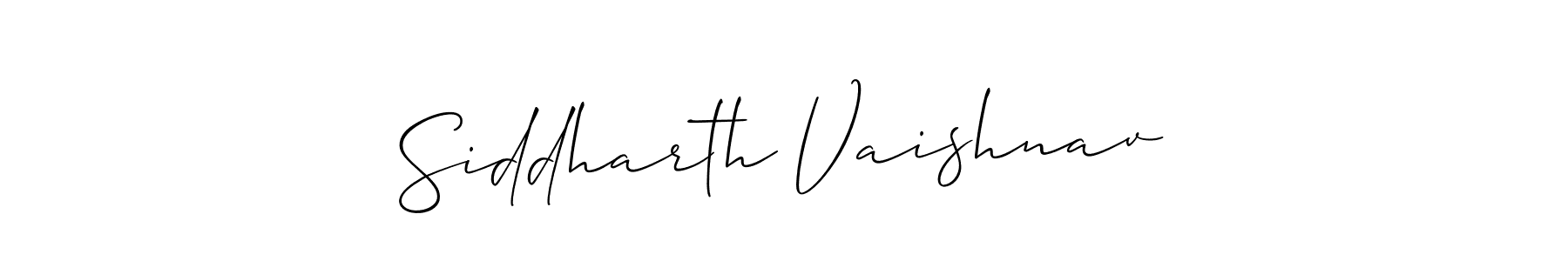 Make a beautiful signature design for name Siddharth Vaishnav. With this signature (Allison_Script) style, you can create a handwritten signature for free. Siddharth Vaishnav signature style 2 images and pictures png
