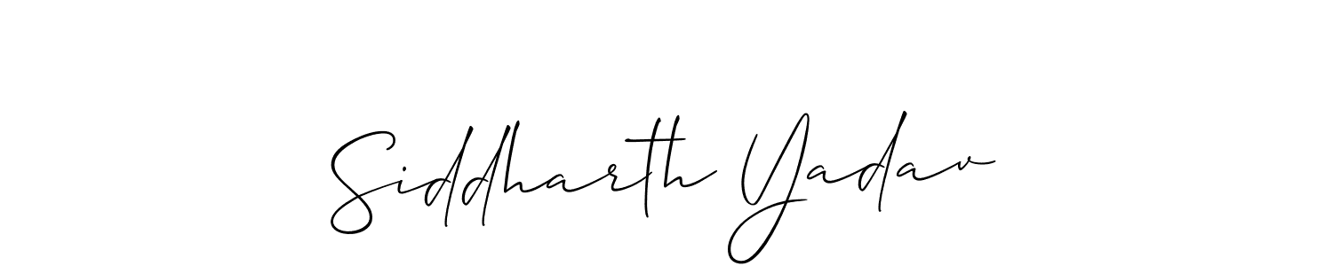 Make a beautiful signature design for name Siddharth Yadav. With this signature (Allison_Script) style, you can create a handwritten signature for free. Siddharth Yadav signature style 2 images and pictures png