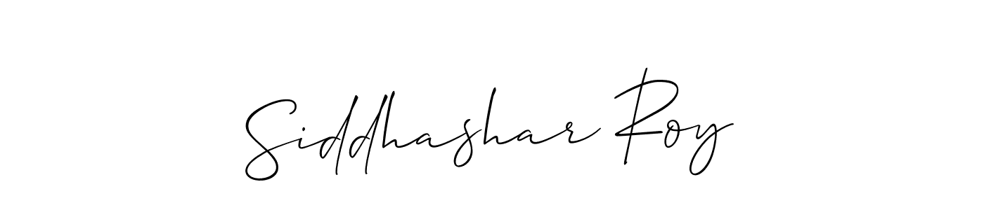 You should practise on your own different ways (Allison_Script) to write your name (Siddhashar Roy) in signature. don't let someone else do it for you. Siddhashar Roy signature style 2 images and pictures png