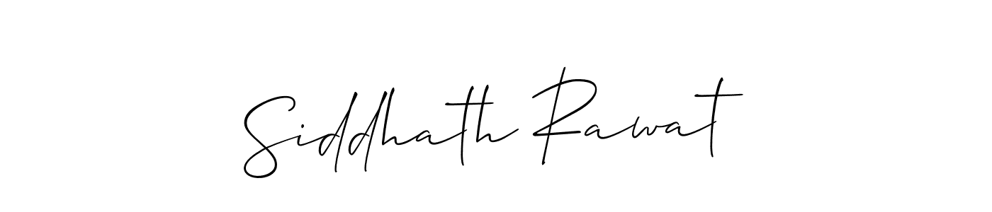 How to make Siddhath Rawat signature? Allison_Script is a professional autograph style. Create handwritten signature for Siddhath Rawat name. Siddhath Rawat signature style 2 images and pictures png