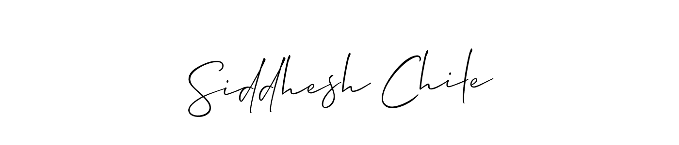 Design your own signature with our free online signature maker. With this signature software, you can create a handwritten (Allison_Script) signature for name Siddhesh Chile. Siddhesh Chile signature style 2 images and pictures png
