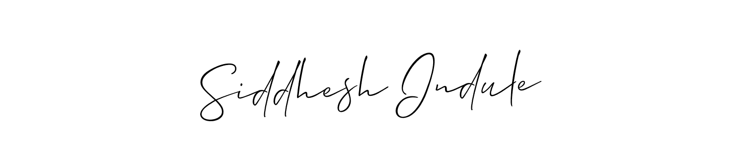 Use a signature maker to create a handwritten signature online. With this signature software, you can design (Allison_Script) your own signature for name Siddhesh Indule. Siddhesh Indule signature style 2 images and pictures png