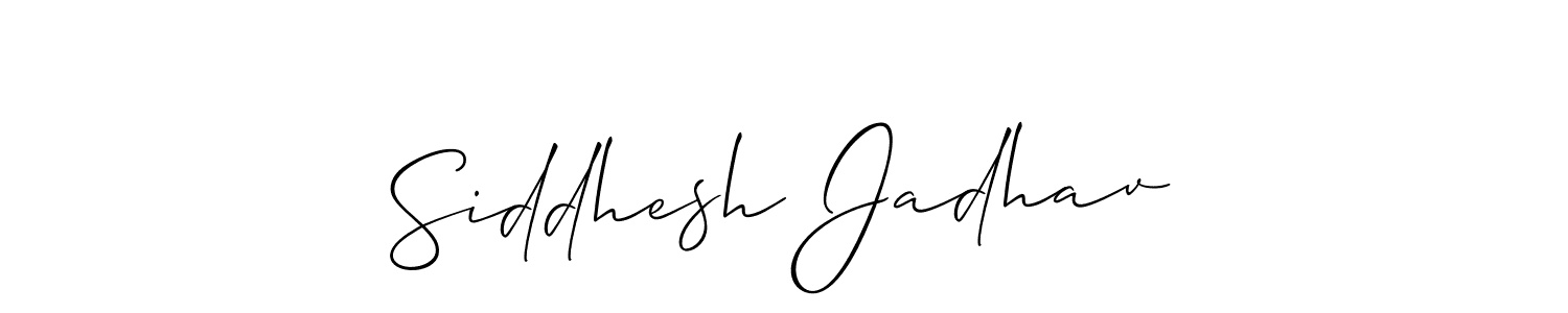Also You can easily find your signature by using the search form. We will create Siddhesh Jadhav name handwritten signature images for you free of cost using Allison_Script sign style. Siddhesh Jadhav signature style 2 images and pictures png