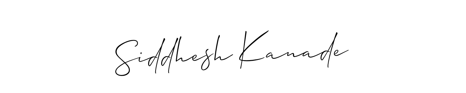 Also we have Siddhesh Kanade name is the best signature style. Create professional handwritten signature collection using Allison_Script autograph style. Siddhesh Kanade signature style 2 images and pictures png