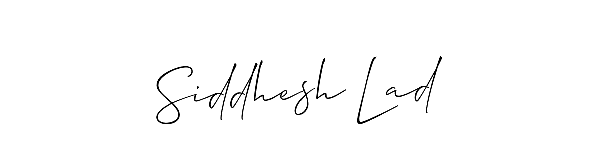 Create a beautiful signature design for name Siddhesh Lad. With this signature (Allison_Script) fonts, you can make a handwritten signature for free. Siddhesh Lad signature style 2 images and pictures png