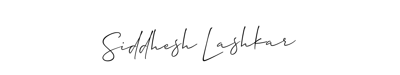 Design your own signature with our free online signature maker. With this signature software, you can create a handwritten (Allison_Script) signature for name Siddhesh Lashkar. Siddhesh Lashkar signature style 2 images and pictures png