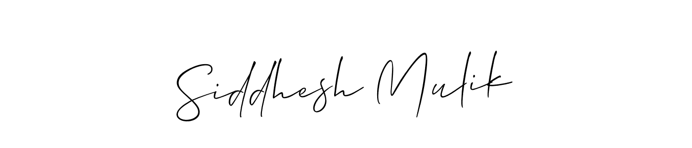 Make a beautiful signature design for name Siddhesh Mulik. With this signature (Allison_Script) style, you can create a handwritten signature for free. Siddhesh Mulik signature style 2 images and pictures png