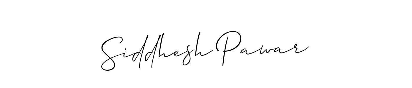 Make a beautiful signature design for name Siddhesh Pawar. With this signature (Allison_Script) style, you can create a handwritten signature for free. Siddhesh Pawar signature style 2 images and pictures png