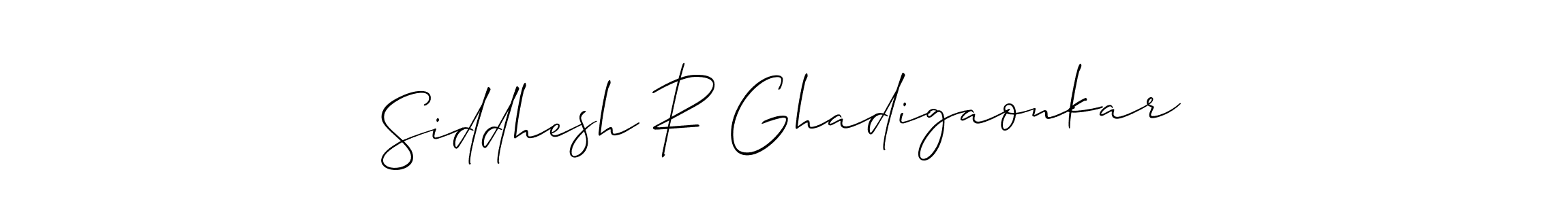 Use a signature maker to create a handwritten signature online. With this signature software, you can design (Allison_Script) your own signature for name Siddhesh R Ghadigaonkar. Siddhesh R Ghadigaonkar signature style 2 images and pictures png