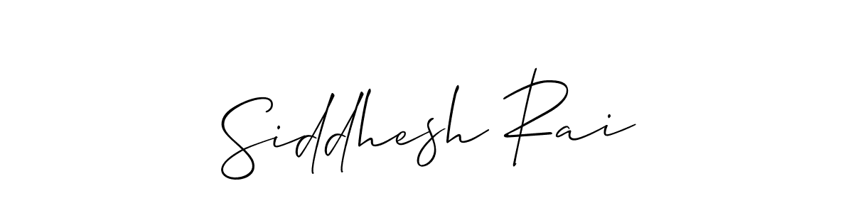 How to make Siddhesh Rai name signature. Use Allison_Script style for creating short signs online. This is the latest handwritten sign. Siddhesh Rai signature style 2 images and pictures png