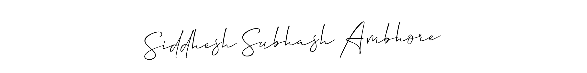 How to Draw Siddhesh Subhash Ambhore signature style? Allison_Script is a latest design signature styles for name Siddhesh Subhash Ambhore. Siddhesh Subhash Ambhore signature style 2 images and pictures png