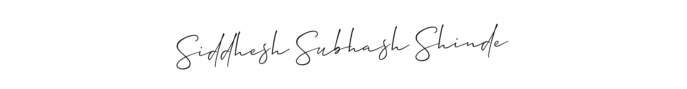 Create a beautiful signature design for name Siddhesh Subhash Shinde. With this signature (Allison_Script) fonts, you can make a handwritten signature for free. Siddhesh Subhash Shinde signature style 2 images and pictures png