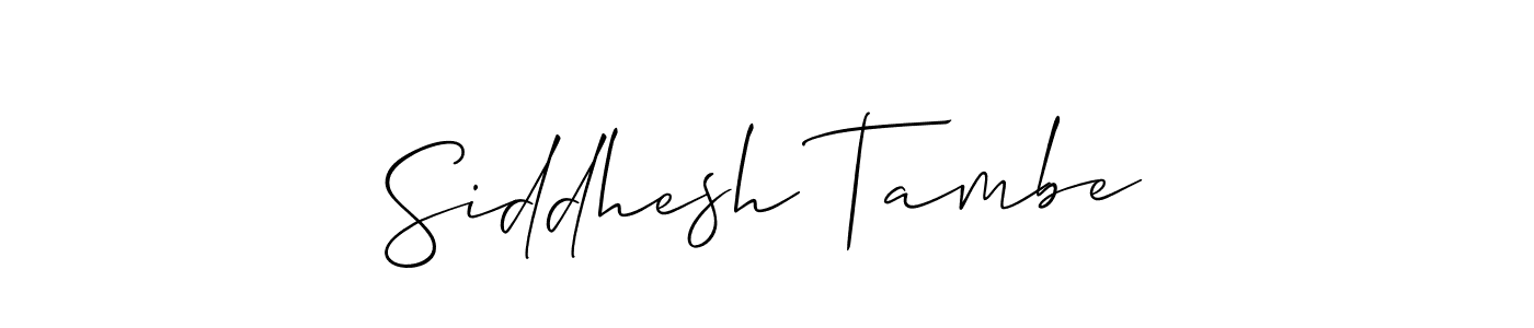 Design your own signature with our free online signature maker. With this signature software, you can create a handwritten (Allison_Script) signature for name Siddhesh Tambe. Siddhesh Tambe signature style 2 images and pictures png