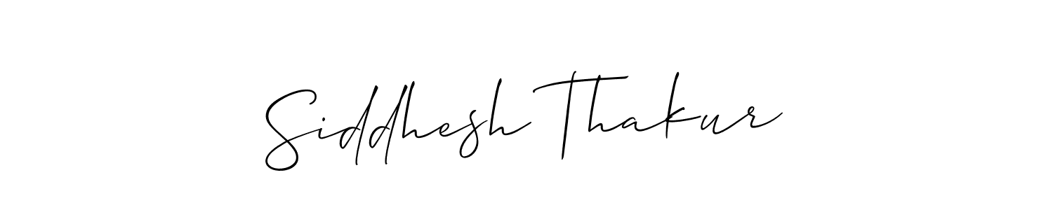 How to make Siddhesh Thakur name signature. Use Allison_Script style for creating short signs online. This is the latest handwritten sign. Siddhesh Thakur signature style 2 images and pictures png