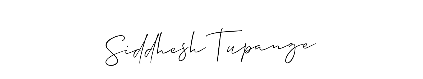 How to make Siddhesh Tupange name signature. Use Allison_Script style for creating short signs online. This is the latest handwritten sign. Siddhesh Tupange signature style 2 images and pictures png
