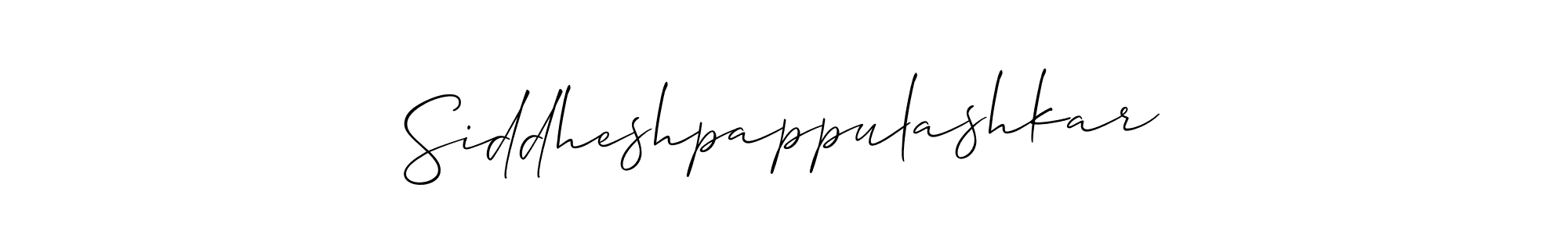 Also we have Siddheshpappulashkar name is the best signature style. Create professional handwritten signature collection using Allison_Script autograph style. Siddheshpappulashkar signature style 2 images and pictures png